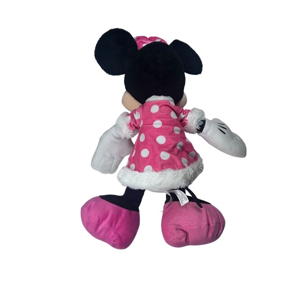 Disney Minnie Mouse Plush Doll In Pink Polka Dot Dress With Bow 20 inches Tall - Picture 4 of 7